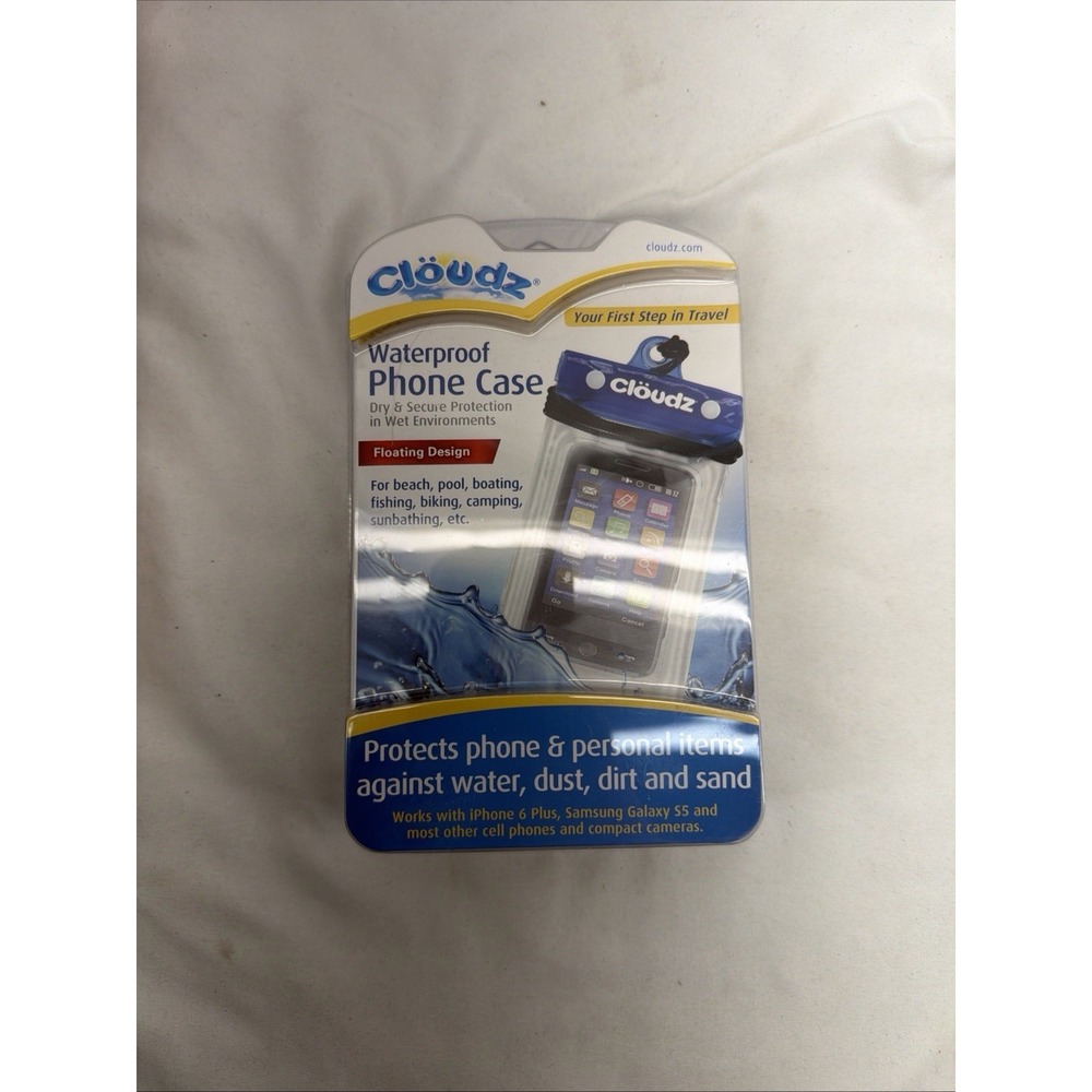 Cloudz Waterproof‎ Phone Case Floating Design For Beach Pool Camping etc new